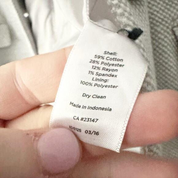 Talbots Aberdeen Knit Blazer Gray Heather Twill Jacket Women's Size 18wp - Picture 11 of 16